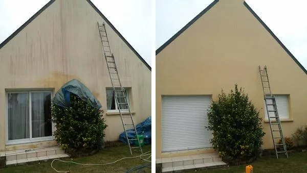 nettoyage façade avant après à Arras