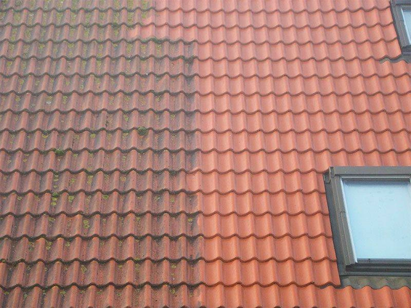 nettoyage de toiture avant après dans le Pas-de-Calais